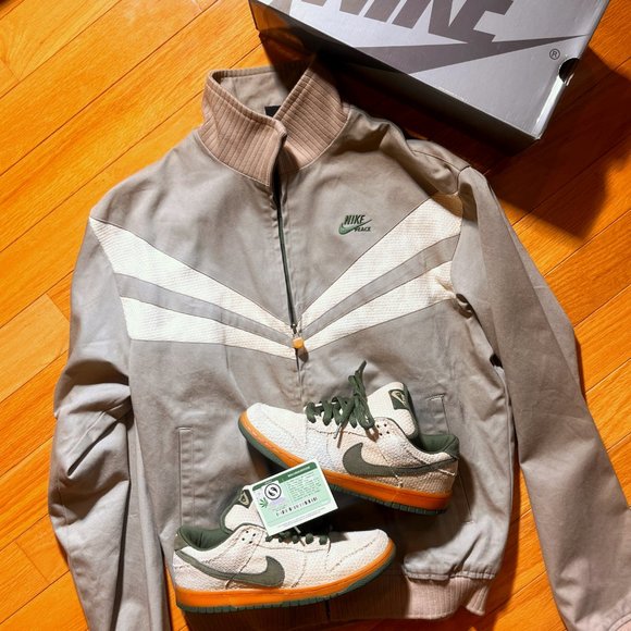 RARE HEMP BUNDLE! Nike SB Dunk Low Bonsai Hemp + BRAND NEW matching SB jacket - Picture 1 of 16